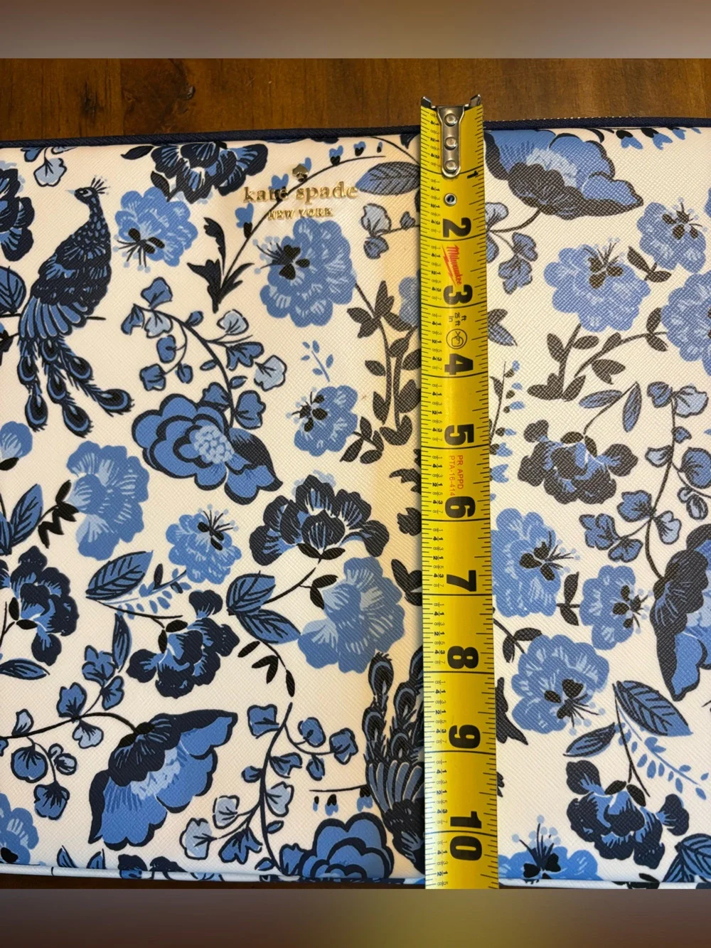 kate spade Madison Peacock 15” Floral Laptop Sleeve in Blue Multi Style KH775